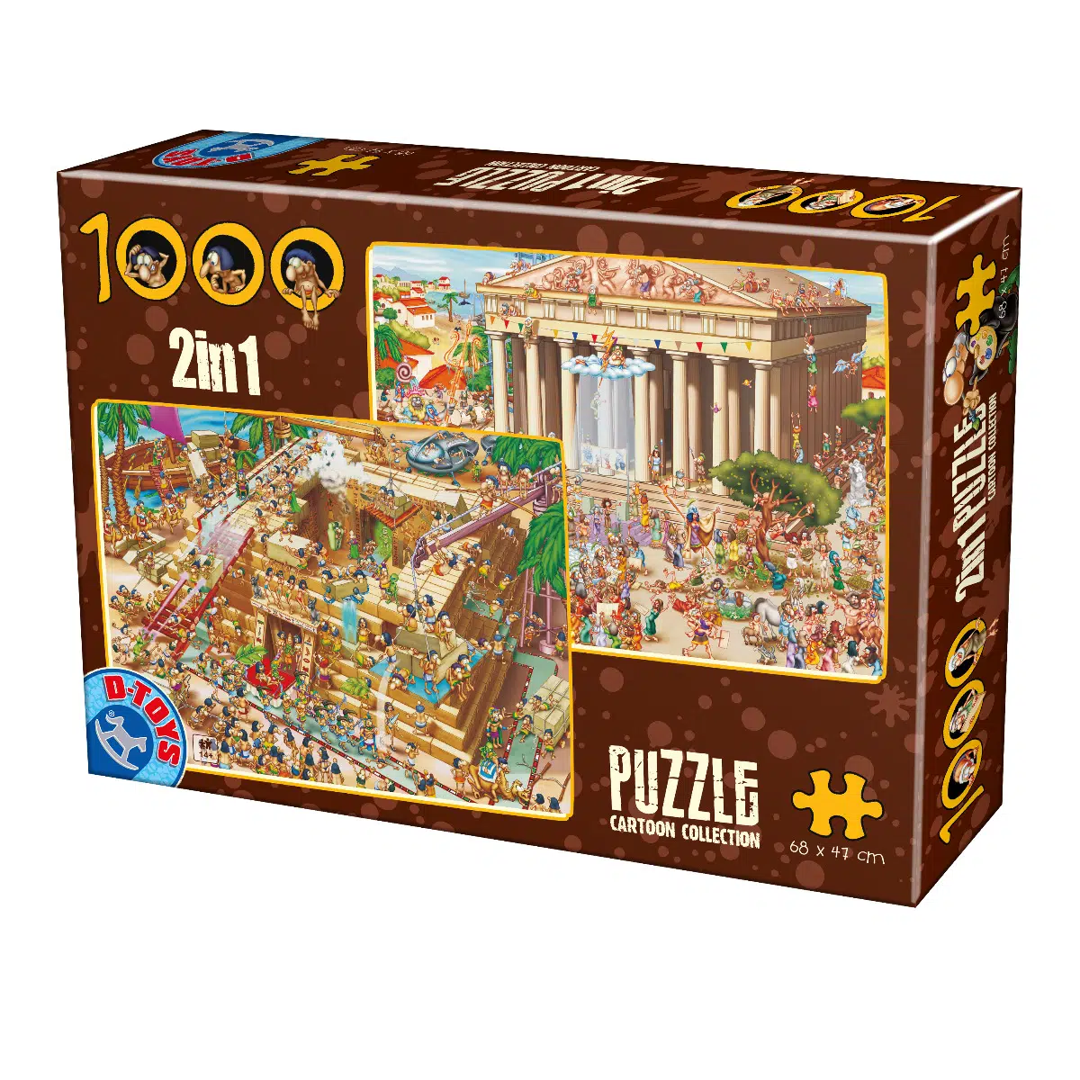 Puzzle Cartoon Collection 2 in 1: Acropolis Egyptian Pyramid 1000 Puzzle Cartoon Collection 2 in 1: Acropolis Egyptian Pyramid 1000